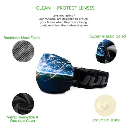 MAXJULI Microfiber Goggle Cover – Premium Snow Ski Goggles Overcover 3000 - GiftWave.co