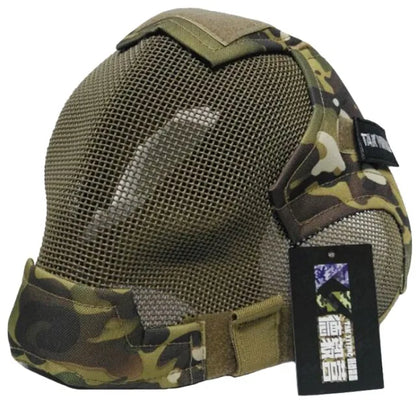 Airsoft War Game Steel Mesh V6 Protective Paintball Full Face Mask
