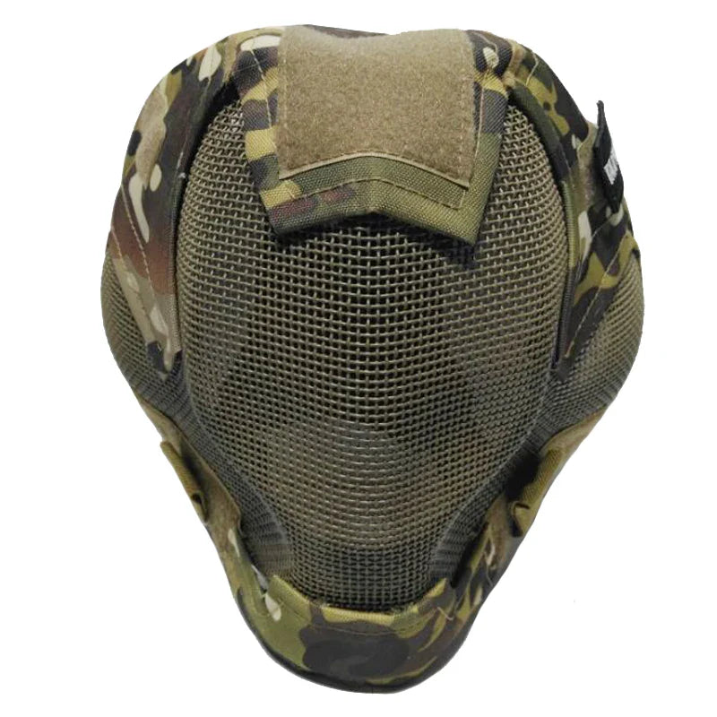 Airsoft War Game Steel Mesh V6 Protective Paintball Full Face Mask