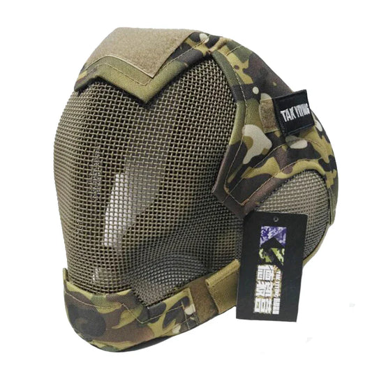 Airsoft War Game Steel Mesh V6 Protective Paintball Full Face Mask