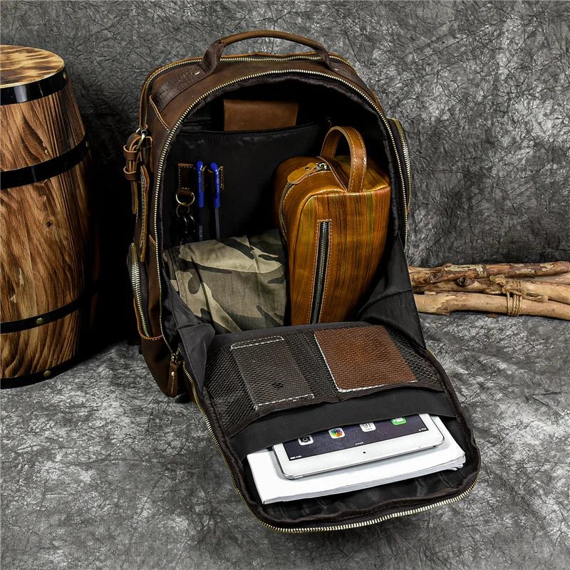 Newsbirds Retro Luxury Leather Backpack - The 2026 Executive Daypack - GiftWave.co