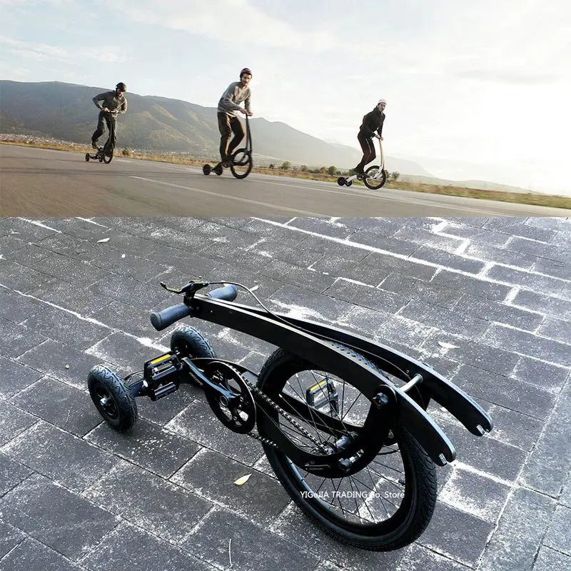 Fold 20 Inch Big Wheel Fitness Stand Up Bike