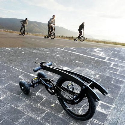 Fold 20 Inch Big Wheel Fitness Stand Up Bike