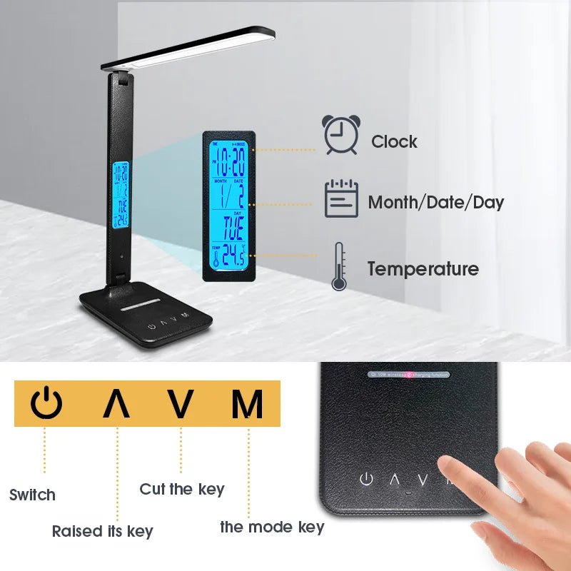 LED Desk Lamp with Wireless Charging – Qi Fast Charge Dimmable Touch Con... — View 6
