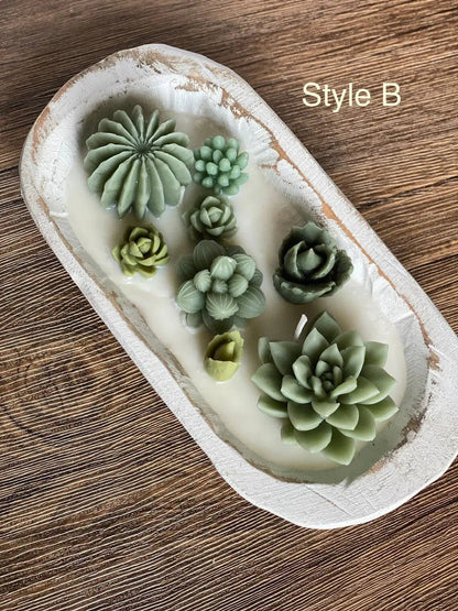 Arizona Dream Scented Cactus Garden Candle in Wooden Bowl — View 58