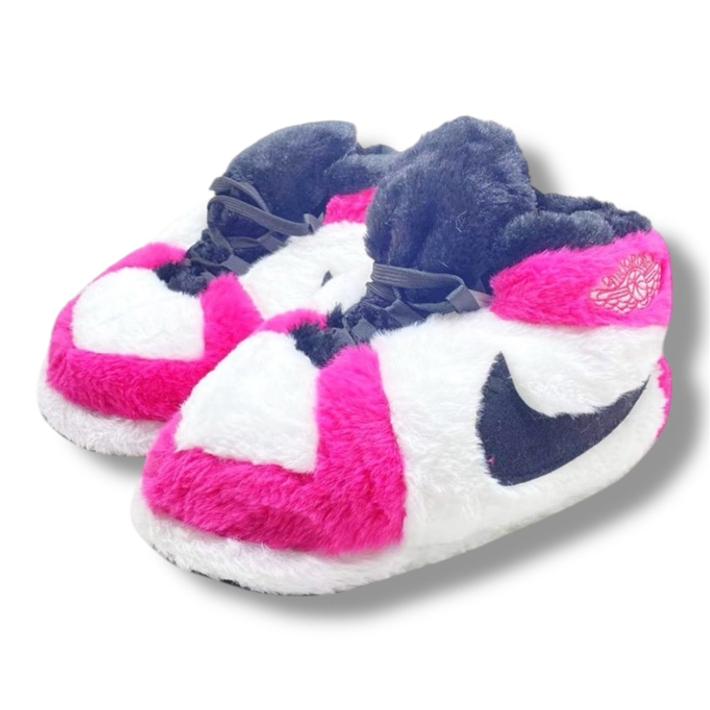 OG Hot Pink Jordan Sneaker Slippers - Best Plush Comfort House Shoes
