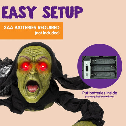 Halloween Groundbreaker Zombie Yard Decoration with Sound, Flashing Eyes... — View 5
