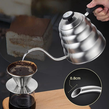 Professional Hand - Brewed Coffee Kettle with Thermometer l Hand Brewed Coffee Maker - GiftWave.co