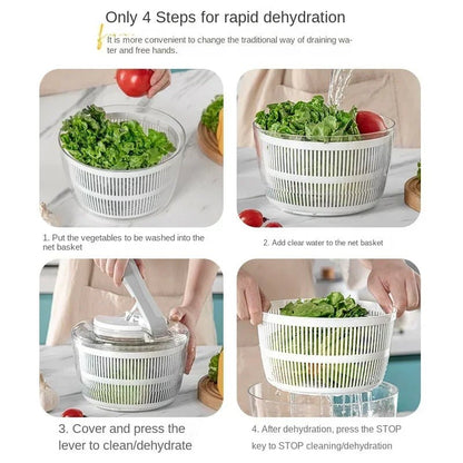 3L Multifunctional Salad Spinner – The All-in-One Freshness Station — View 5