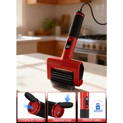 Electric Grill Brush Rechargeable 650RPM Spinning LED Stainless Steel Co... — View 4