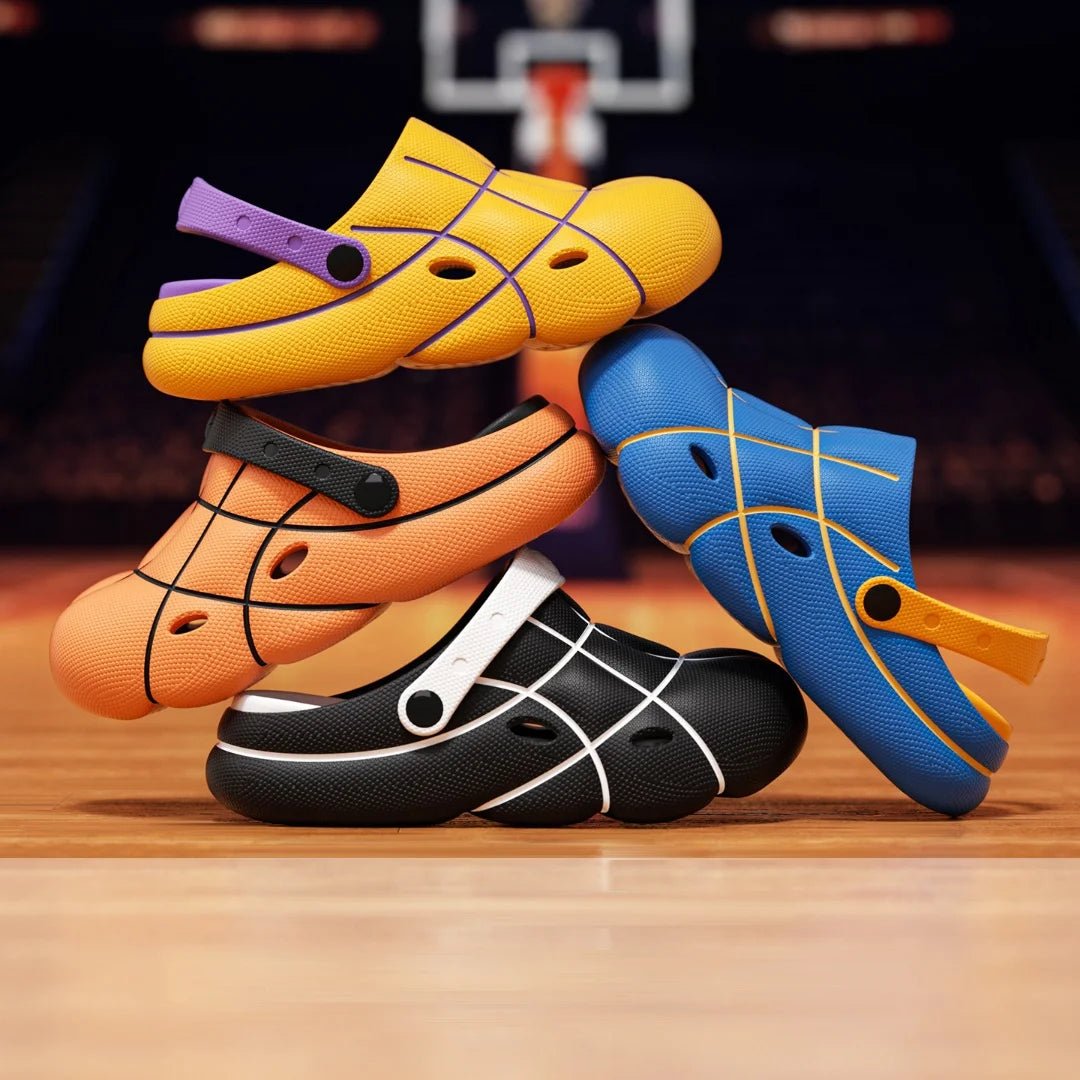 Basketball Design Men's Slides EVA Thick Sole Platform Slippers Sports B... — View 4