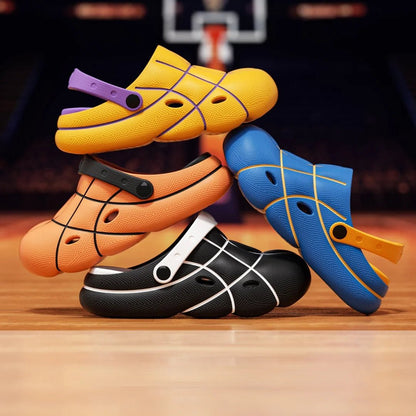 Basketball Design Men's Slides EVA Thick Sole Platform Slippers Sports B... — View 4