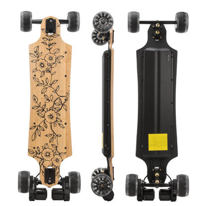 RS 120 Electric Skateboard: Dual 4000W Motors, 31-Mile Range, 26 MPH Top Speed