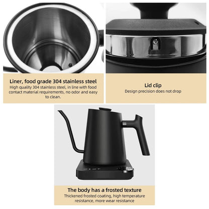 Gooseneck Electric Temperature Control Stainless Steel Kettle 0.9L — View 4