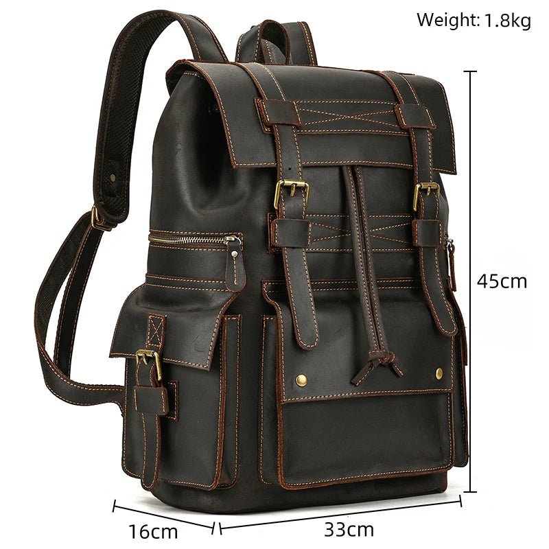 Newsbirds Retro Luxury Leather Backpack - The 2026 Executive Daypack - GiftWave.co