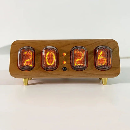 Retro Nixie Tube Style Digital Clock Nordic LED Table Clock with Bluetoo... — View 7