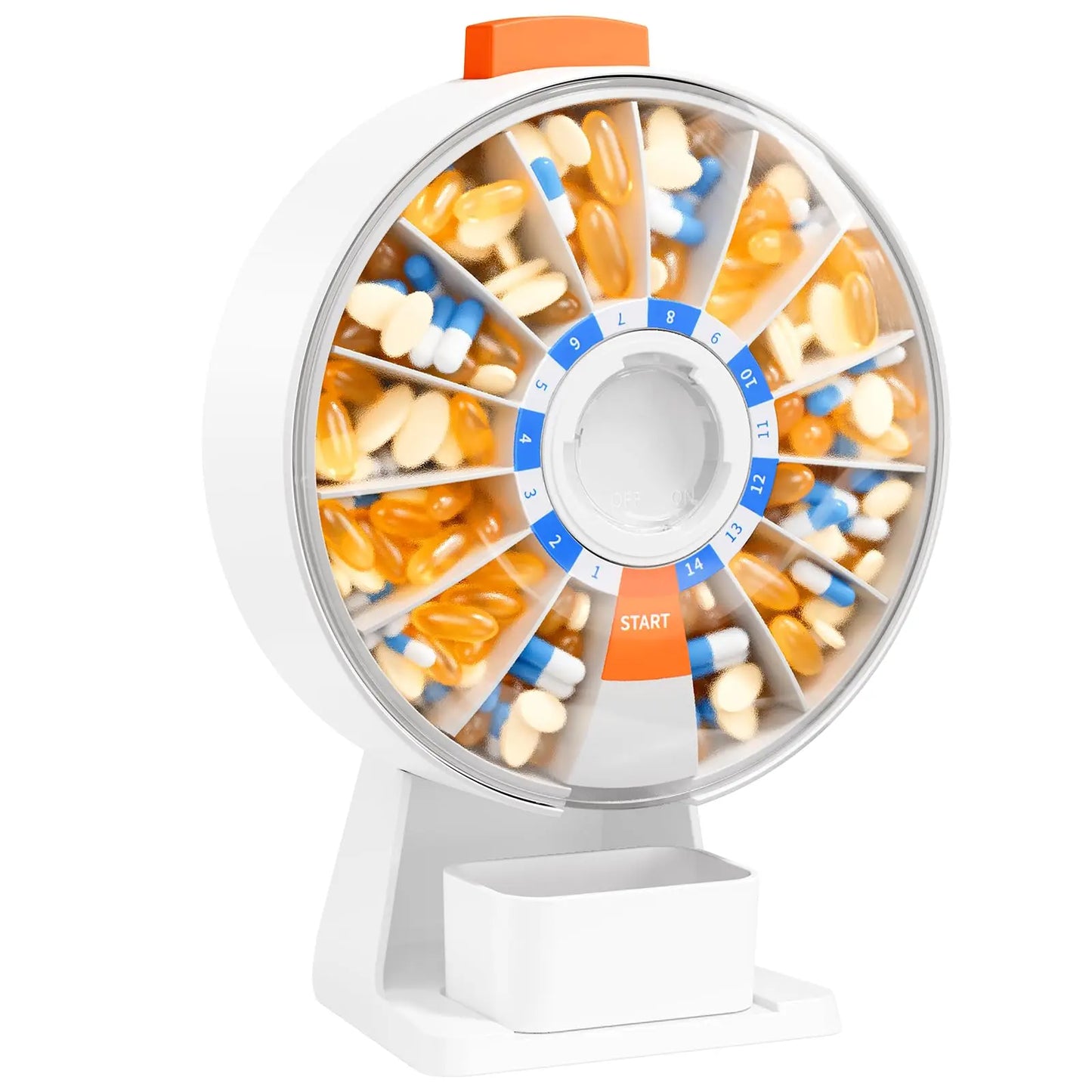 14-Day Smart Pill Organizer – Wall-Mounted & Tabletop Medicine Dispenser... — View 2