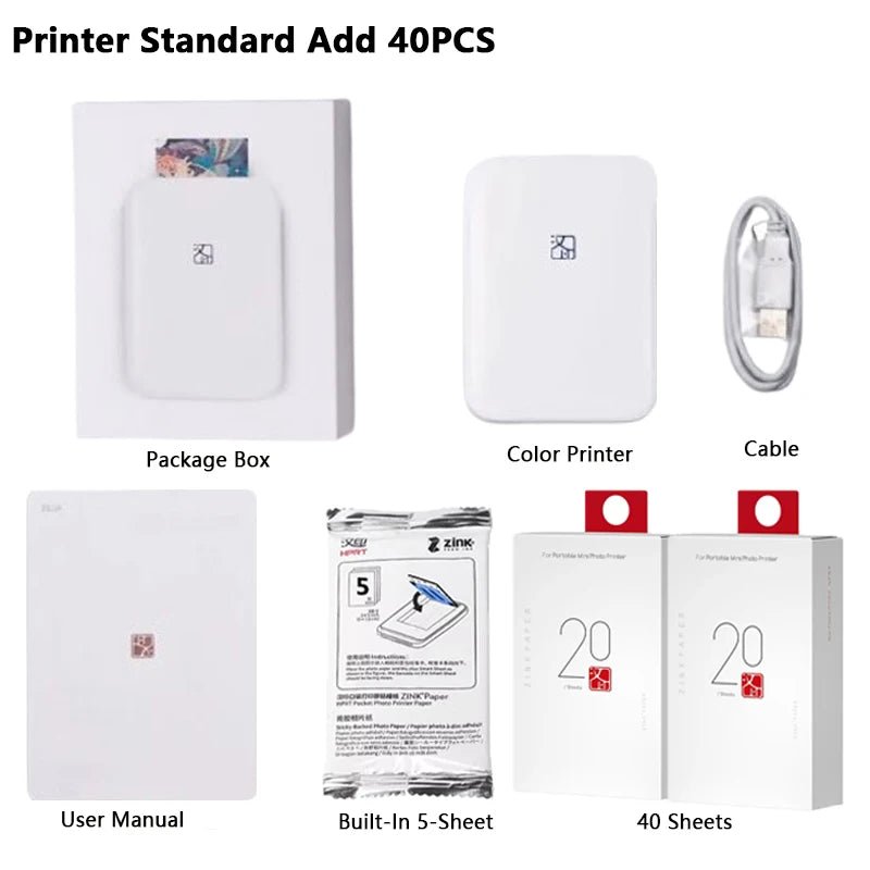 Portable Color Photo Printer Bluetooth Mini Mobile Pocket Printer 2x3 In... — View 11