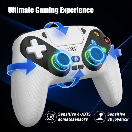 Wireless PS5 Controller – Hall Effect Triggers & Joysticks, RGB Lighting, Turbo, Programmable Buttons, PS5/PC