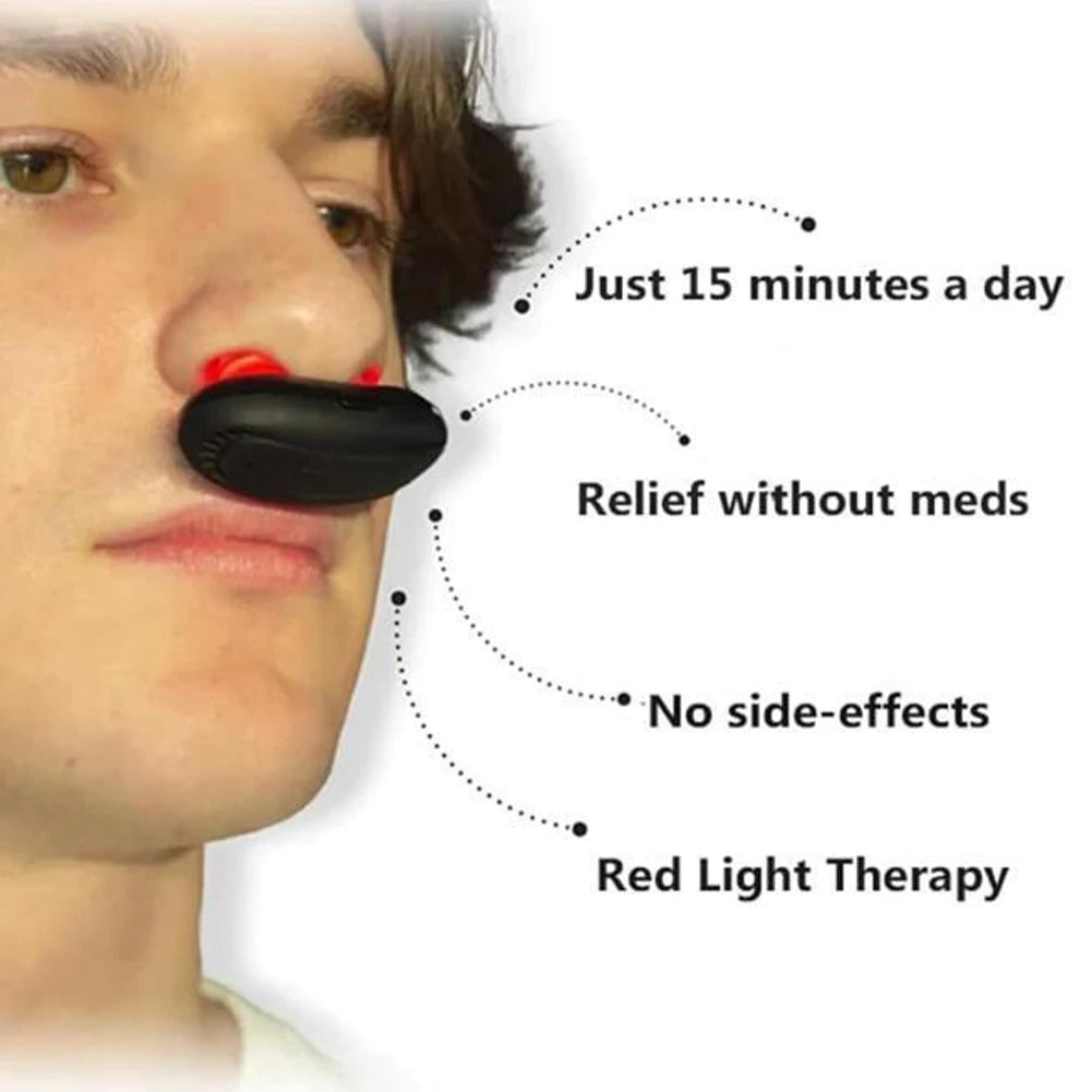 DeepBreath™ Cordless Nasal Therapy Device | 2-in-1 Red Light & Pulse Reliever