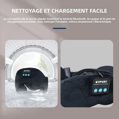 Bluetooth Sleep Eye Mask with Built-in Headphones, Comfortable Wireless ... — View 5