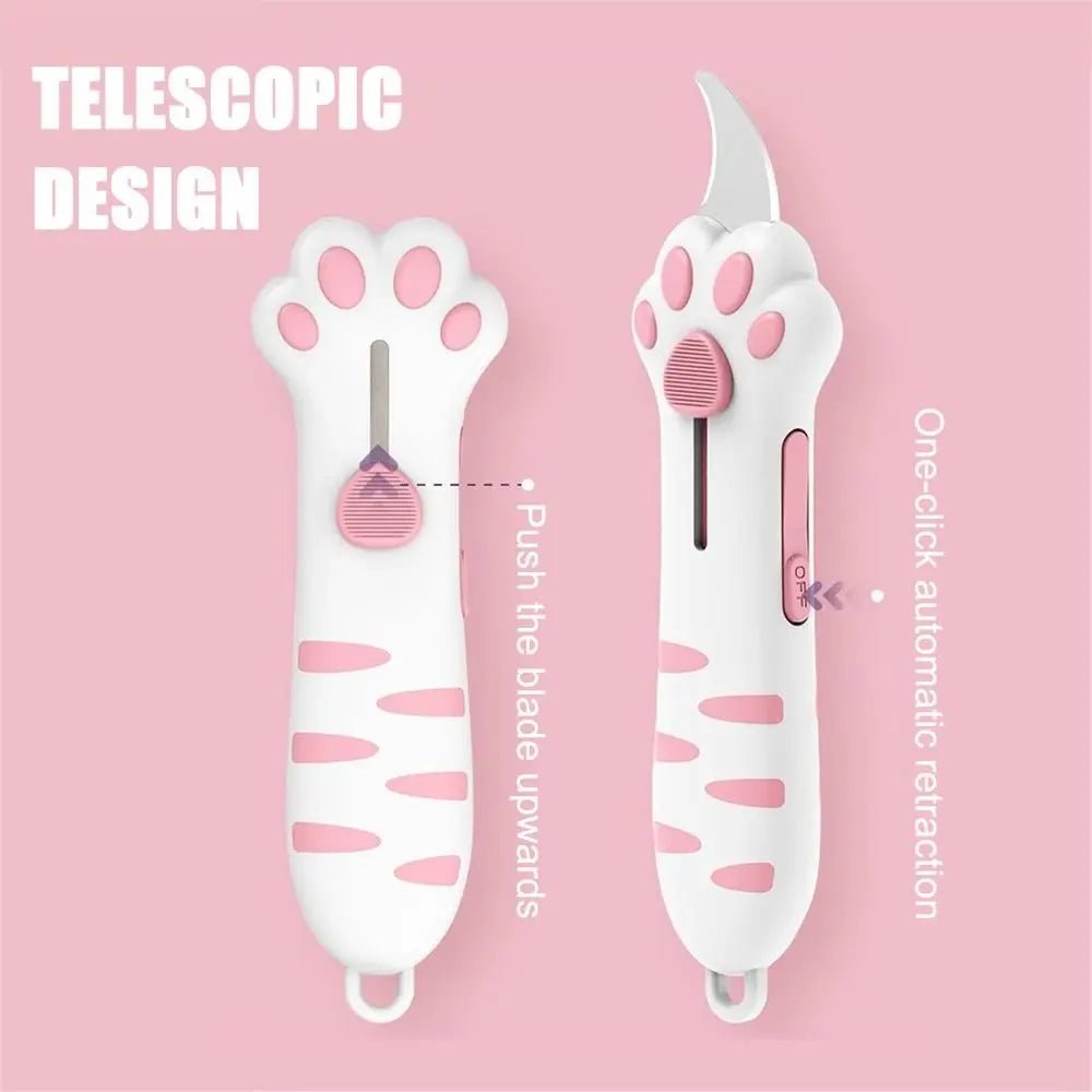 Cute Cat Paw Sharp Box Cutter: Mini Portable Cat Claw Utility Knife — View 5