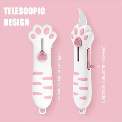 Cute Cat Paw Sharp Box Cutter: Mini Portable Cat Claw Utility Knife — View 5