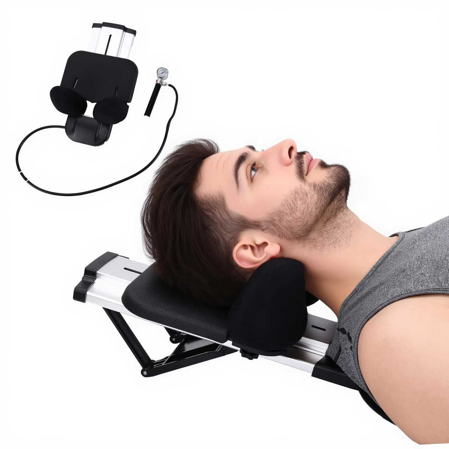 Deluxe Home Cervical Traction Device for Neck Pain Relief and Disk Degeneration Therapy