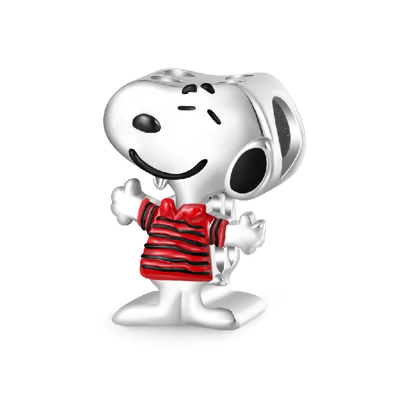 Miniso x Peanuts™ 925 Sterling Silver Snoopy Charm | Popcorn & Watermelon Edition