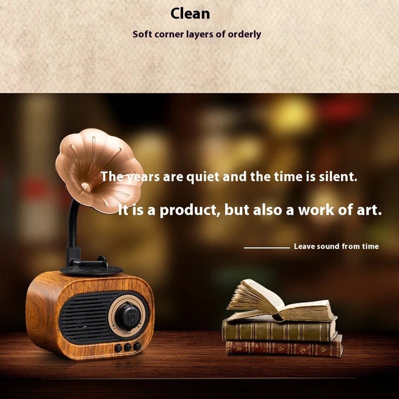 Retro Wood Bluetooth Speaker Portable Wireless Mini Speaker with FM Radi... — View 5