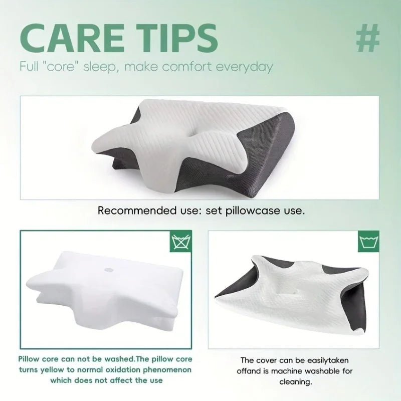 Butterfly Memory Foam Neck Pillow – Comfort & Massage Support — View 5