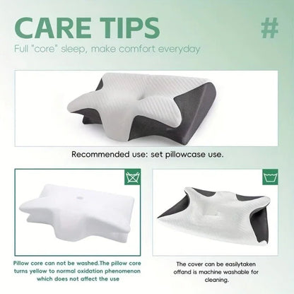 Butterfly Memory Foam Neck Pillow – Comfort & Massage Support — View 5