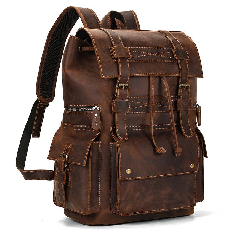 Newsbirds Retro Luxury Leather Backpack - The 2026 Executive Daypack - GiftWave.co