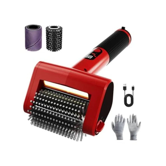Electric Grill Brush Rechargeable 650RPM Spinning LED Stainless Steel Co... — View 2