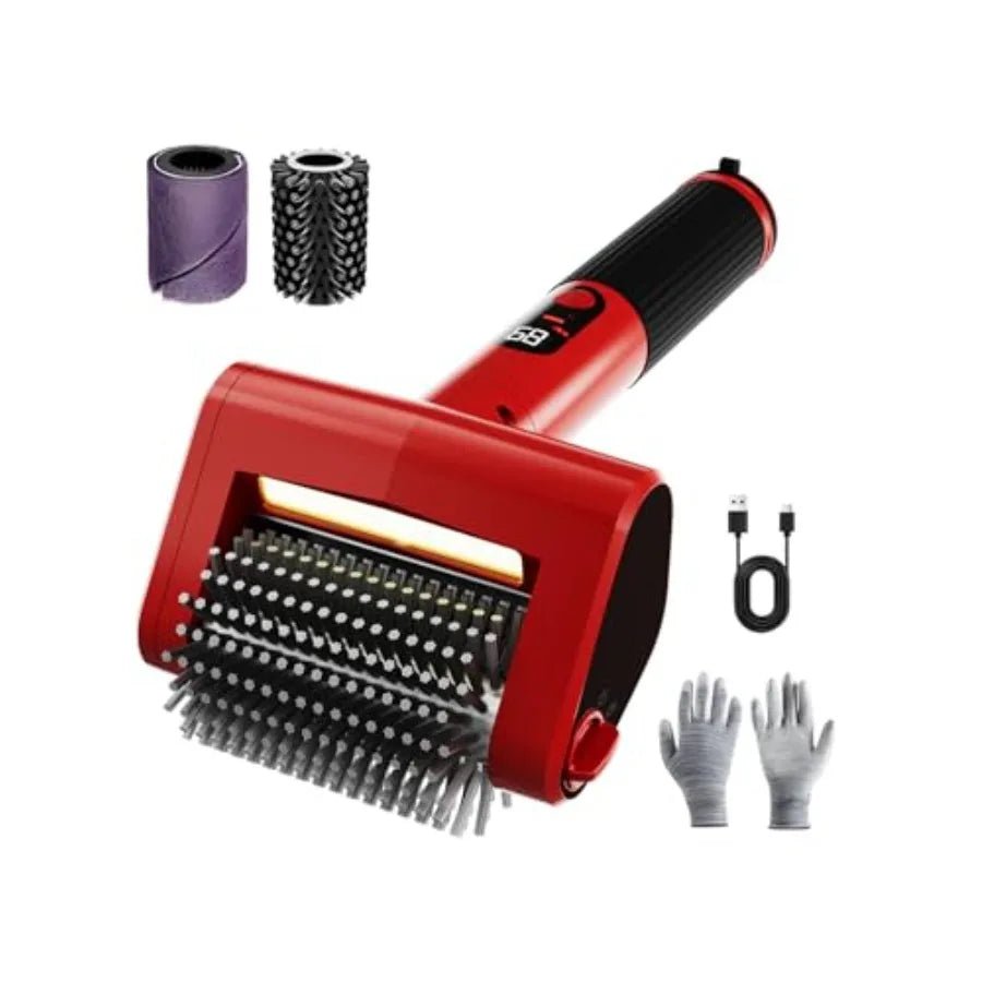 Electric Grill Brush Rechargeable 650RPM Spinning LED Stainless Steel Co... — View 2