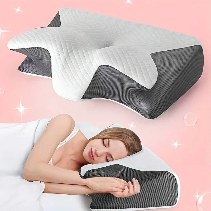 Butterfly Memory Foam Neck Pillow – Comfort & Massage Support — View 3