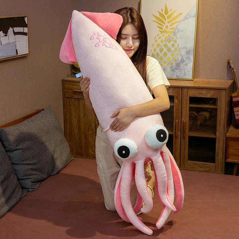 Big Eyes Plush Squid Toy