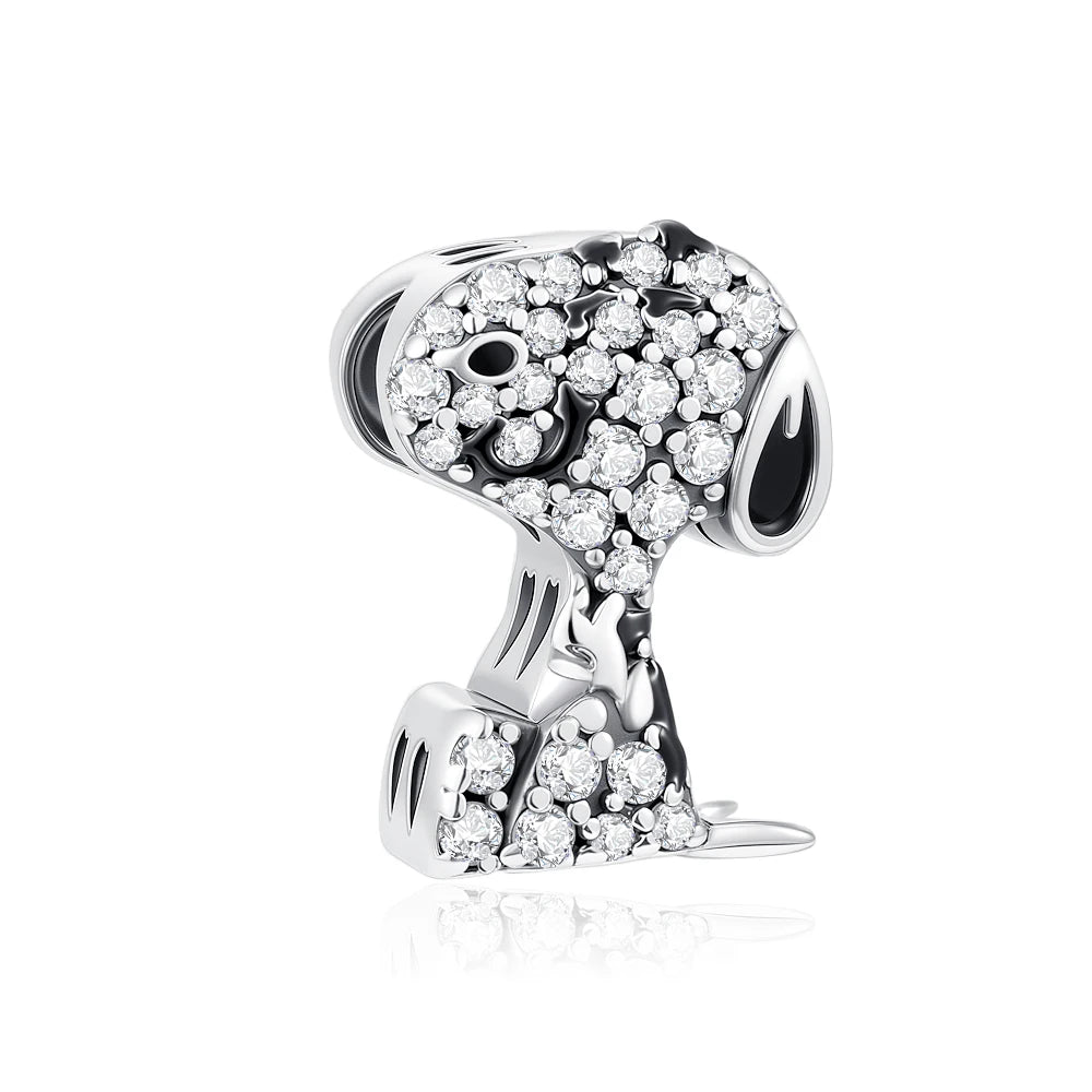Miniso x Peanuts™ 925 Sterling Silver Snoopy Charm | Popcorn & Watermelon Edition