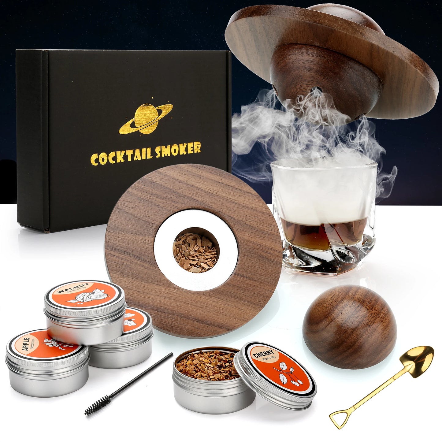 Cocktail Smoker Kit — Old Fashioned Whiskey Smoker Drinks Kit & Cocktail... — View 8