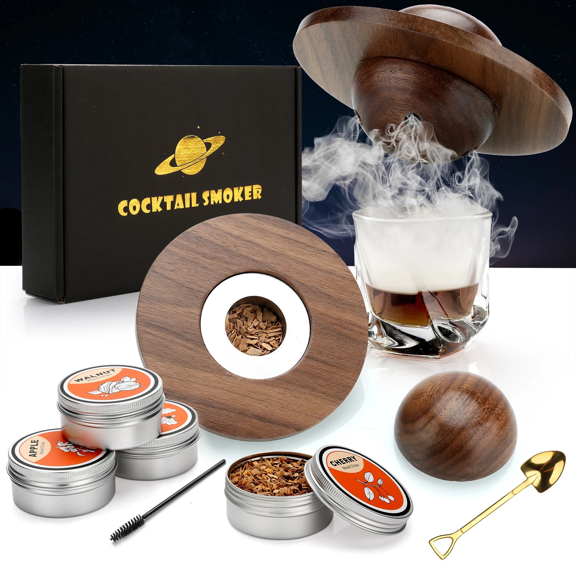 Cocktail Smoker Kit — Old Fashioned Whiskey Smoker Drinks Kit & Cocktail... — View 8