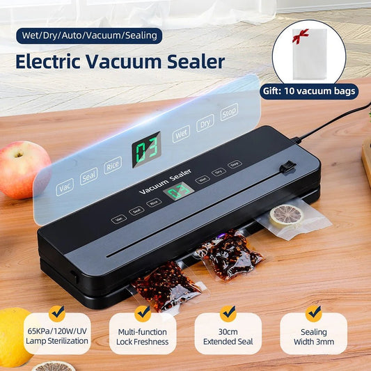 Vacuum Sealer Machine for Food – 65kPa Automatic Food Vacuum Sealer with... — View 2