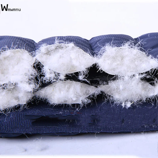 Winter Down Cotton Pencil Pants | Windproof High-Waist Warm Slim Trousers