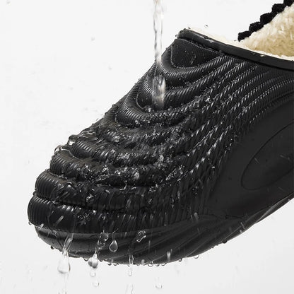 CloudWalk™ Waterproof Winter Slides | Plush-Lined EVA Thick-Bottom Slippers