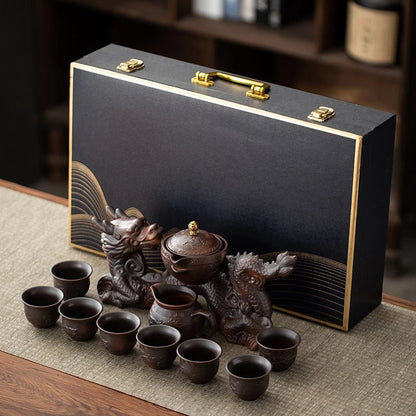 Creative Magnetic Rotating Water-Conducting, Semi-Automatic Dragon Tea Set — View 7
