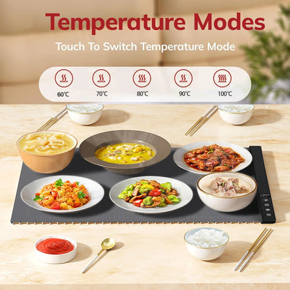 Silicone Heating Mat for Food Warming Trays | Rollable Party Buffet Warmer - GiftWave.co