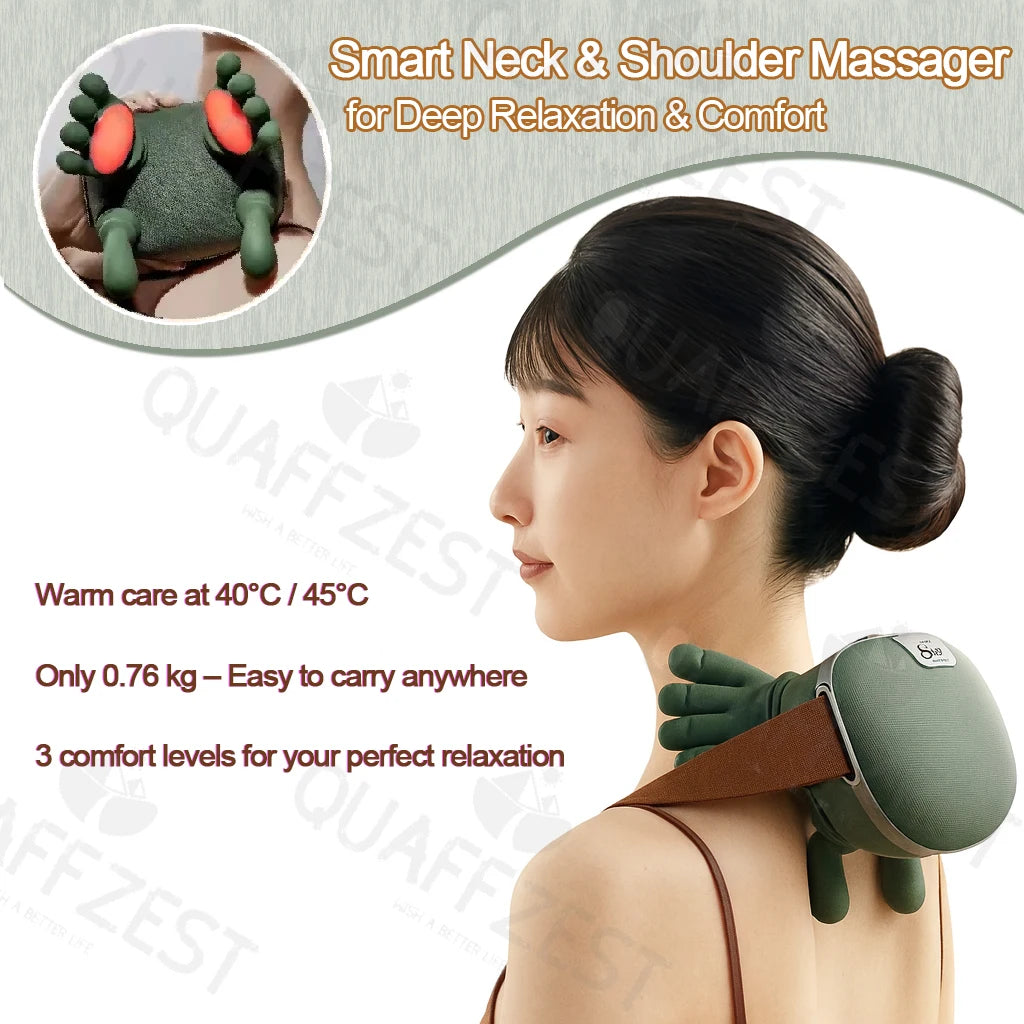 N7 Master™ Wireless Shiatsu Shawl | 4D Deep-Tissue Neck & Shoulder Massager