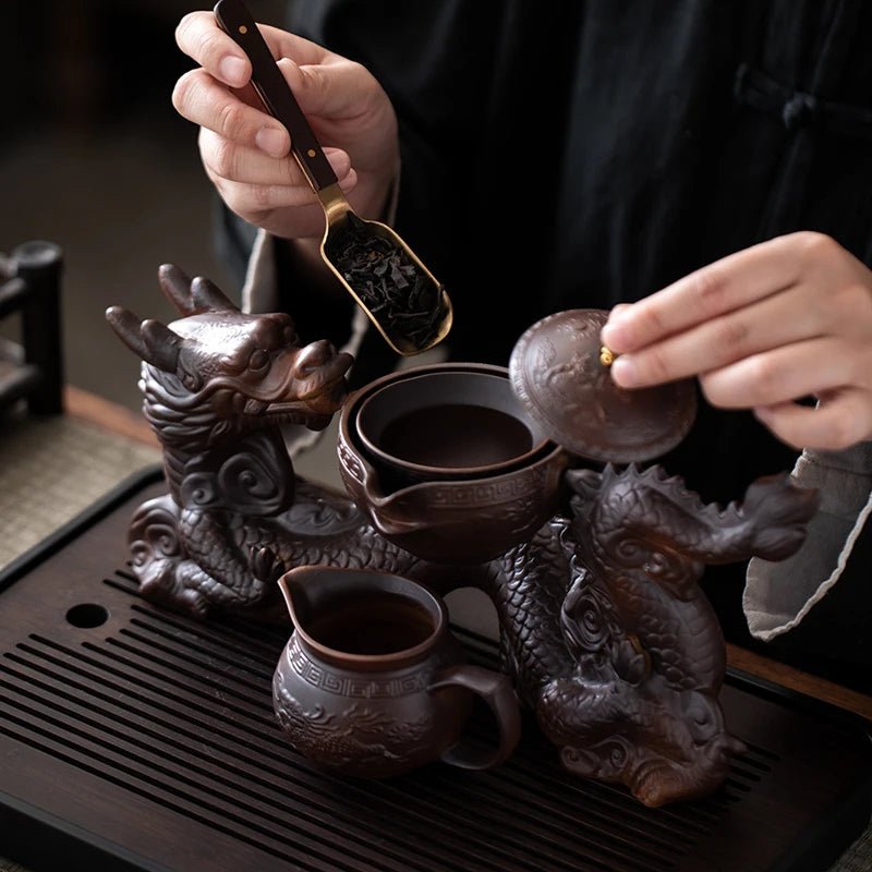 Creative Magnetic Rotating Water-Conducting, Semi-Automatic Dragon Tea Set — View 5