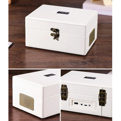 Vintage Leather CD Player Two - Way Bluetooth 5.0 6 - in - 1 USB Lossless Rechargeable Retro Suitcase Gift - GiftWave.co