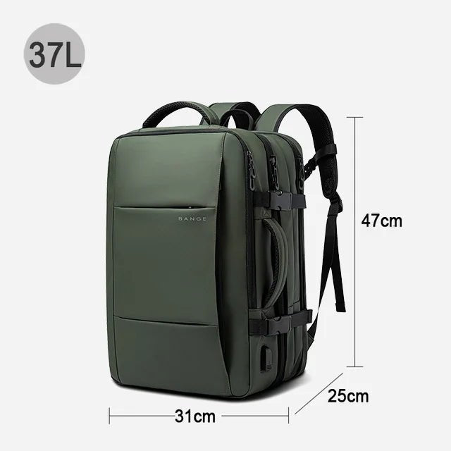 BANGE Travel Backpack Men Business Expandable Large Capacity Laptop Wate... — View 14