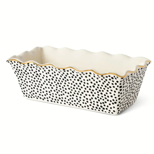 ArtisanBake™ 9-Inch Nonstick Ceramic Loaf Pan | Professional Dot Pattern Bakeware